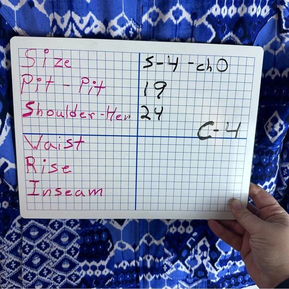 CHICO’s Zynergy lightweight zip up jacket, blue, & white coastal granny, blazer - Picture 9 of 9